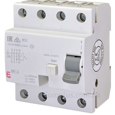 УЗО ETI 002064545 EFI-4 80/0.3 тип A (10kA)