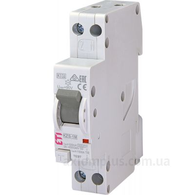 Дифференциальный автомат ETI 002175422 KZS-1M C 10/0.01 тип A (6kA) с нижним подключением