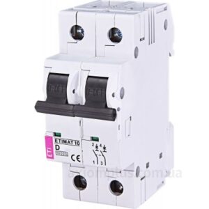 Автоматический выключатель ETI 002153720 ETIMAT 10 2p D 40А (10 kA)