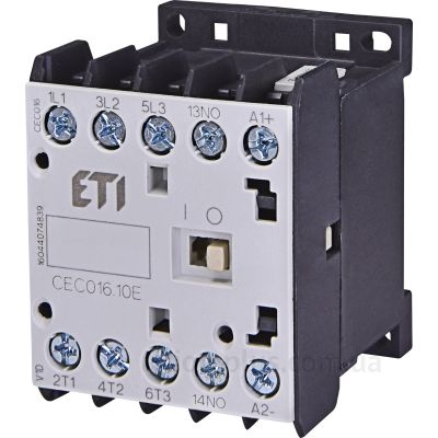 Миниатюрный контактор ETI 004641097 CEC 16.01-400V-50/60Hz (16A, 7.5kW, AC3)